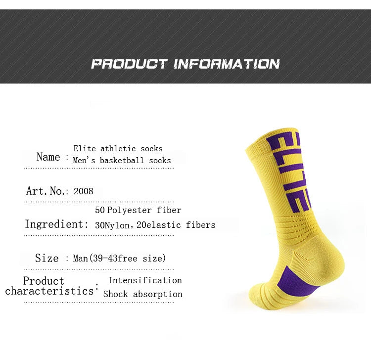 Cotton Basketball Towel Bottom Socks Stocking