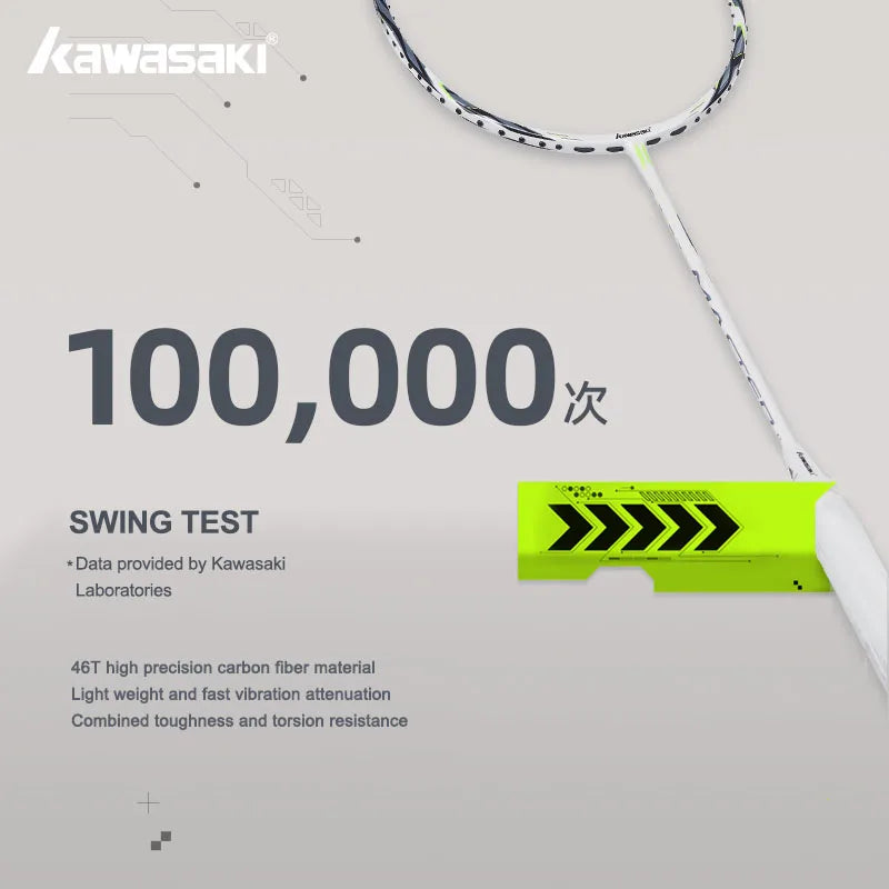 Kawasaki Master Offensive Badminton Racket 4U 2023 Professional Full Carbon Fiber Badminton Rackets