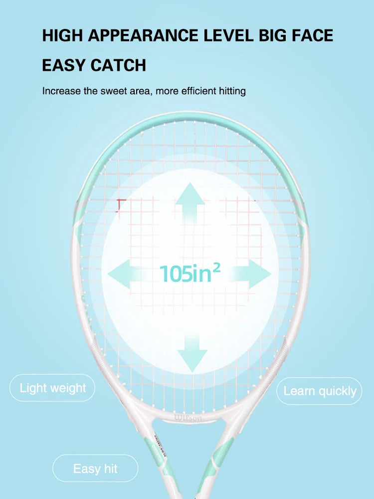Wilson Professional Adults Beginner Carbon Elastic Tennis Racket