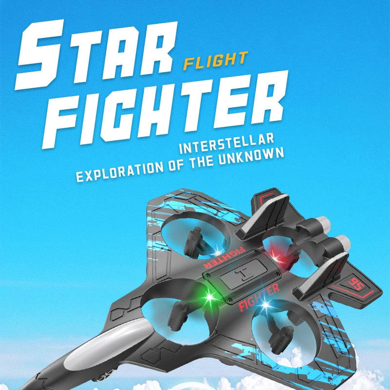 Remote Control Foam Fighter Airplane Toy With Light