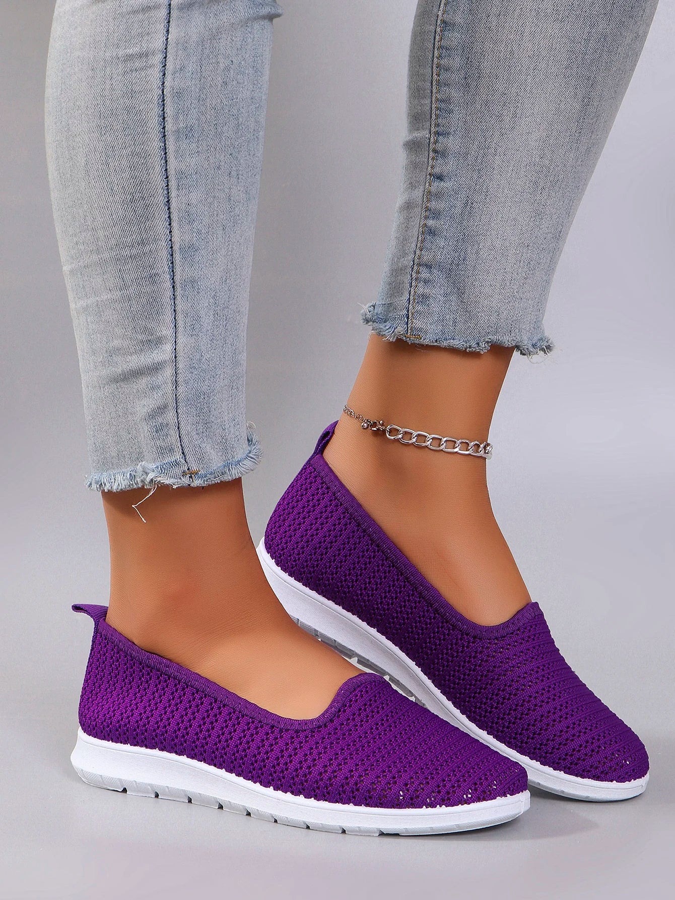 Women's summer breathable mesh flat shoes