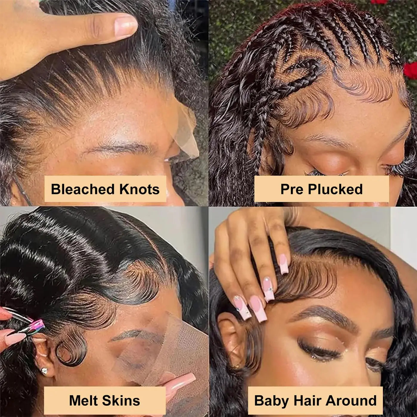 Human Hair Wigs Women Baby Hair