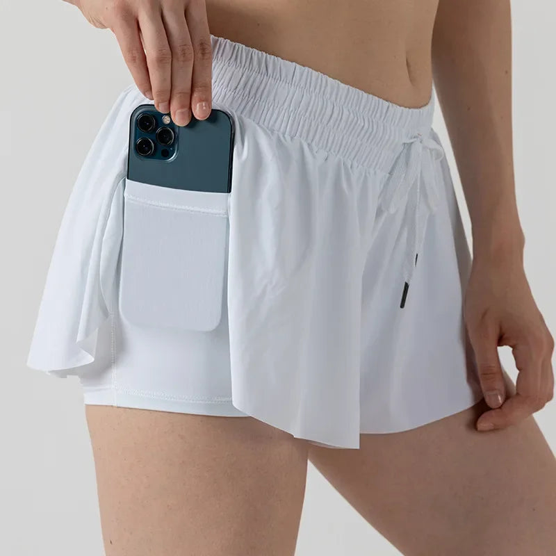 2in1 Jogger Flowy Athletic Shorts for Women
