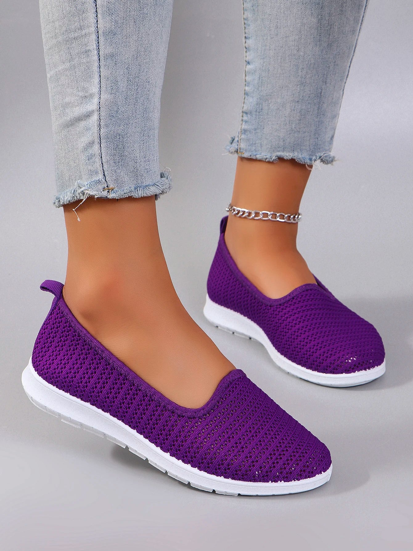 Women's summer breathable mesh flat shoes