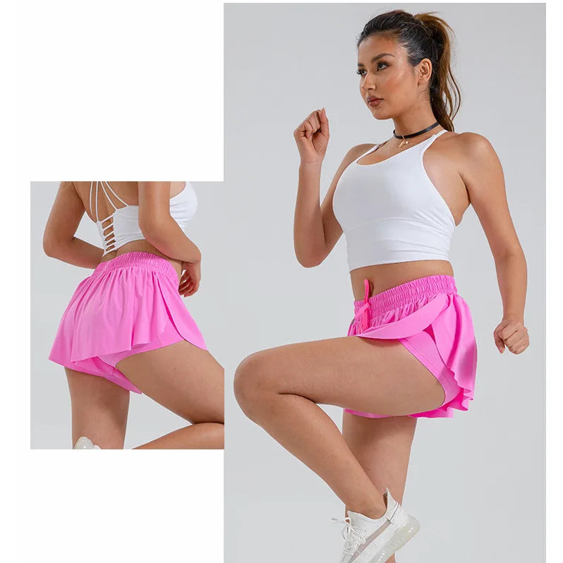 2in1 Jogger Flowy Athletic Shorts for Women
