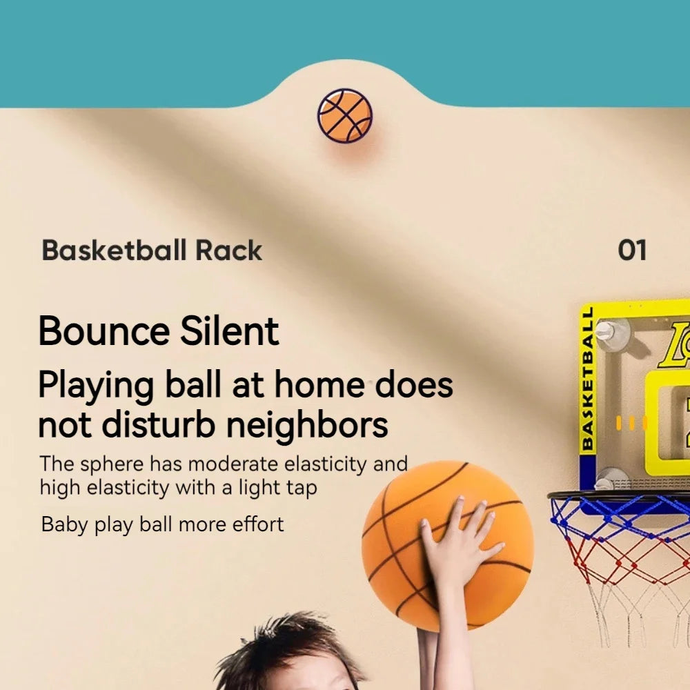 Silent Ball Bounce Squeezable Mute Bouncing Basketball