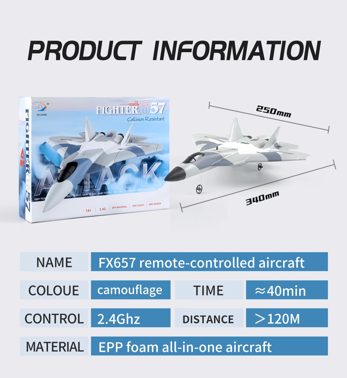 Remote Control Fighter Plane Glider Airplane Boys Toys