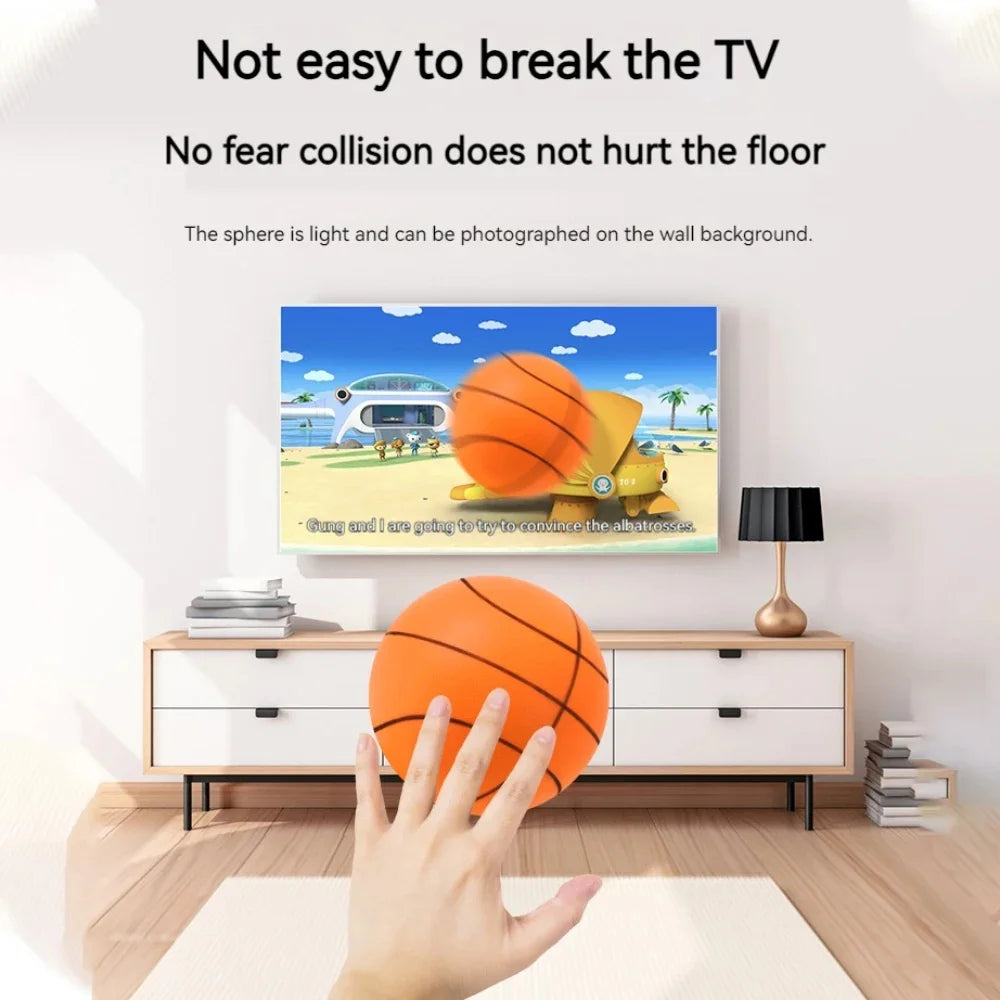 Silent Ball Bounce Squeezable Mute Bouncing Basketball