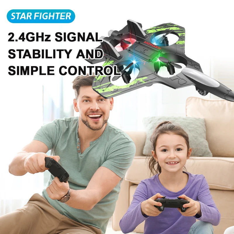 Remote Control Foam Fighter Airplane Toy With Light