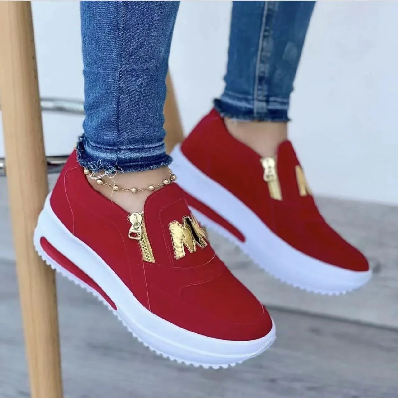 Women Platform Casual Slip Tennis Sneaker woman