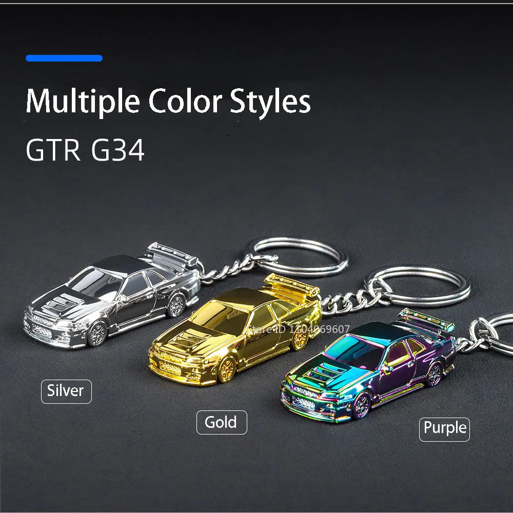 Diecast Keyring Electroplating Painting Keychains Boys Gifts Friends