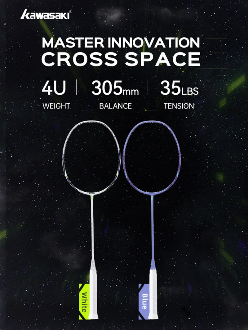 Kawasaki Master Offensive Badminton Racket 4U 2023 Professional Full Carbon Fiber Badminton Rackets