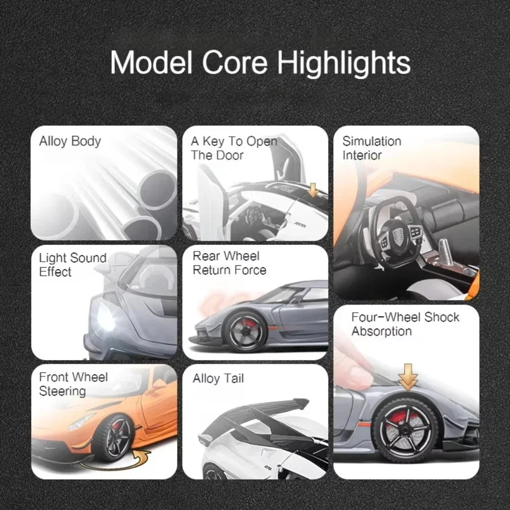Diecast Light Music Sports Cars Gift Boys