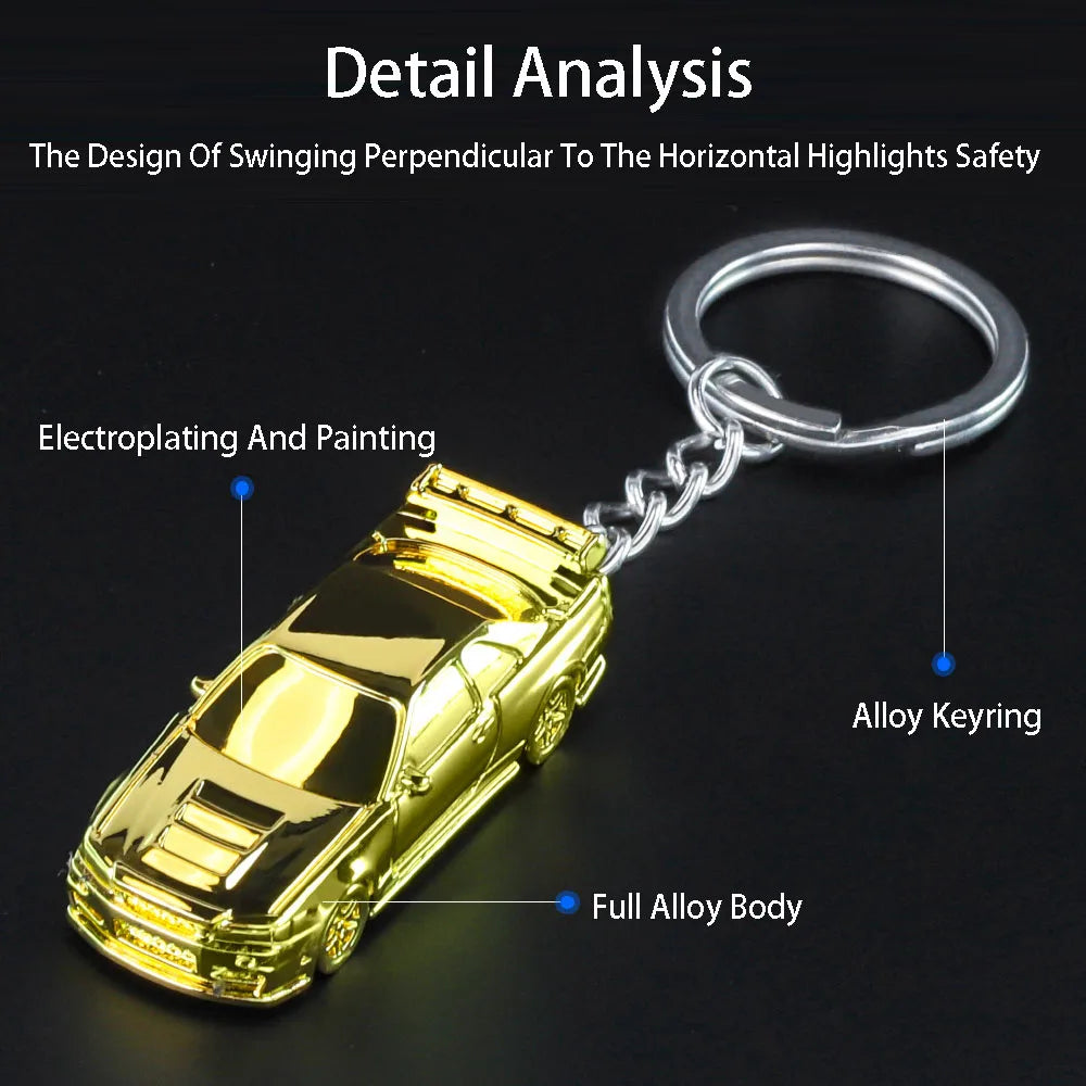 Diecast Keyring Electroplating Painting Keychains Boys Gifts Friends