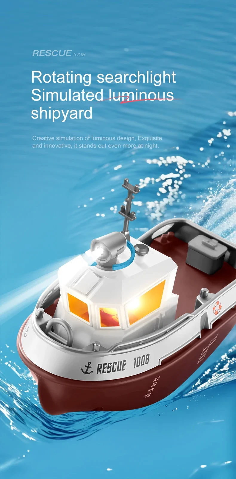 Remote Control Ship Electric Watercraft Model kid Gift